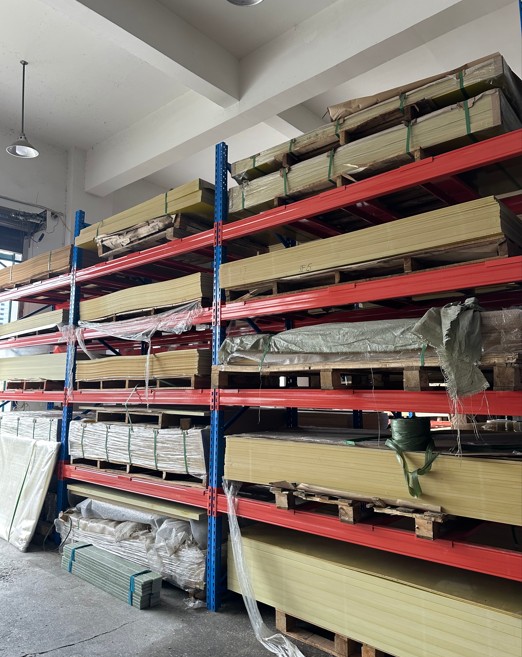 Warehouse storage racks of insulation board